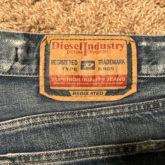 Diesel Relaxed Fit Distressed Blue Jeans - Picture 6 of 6